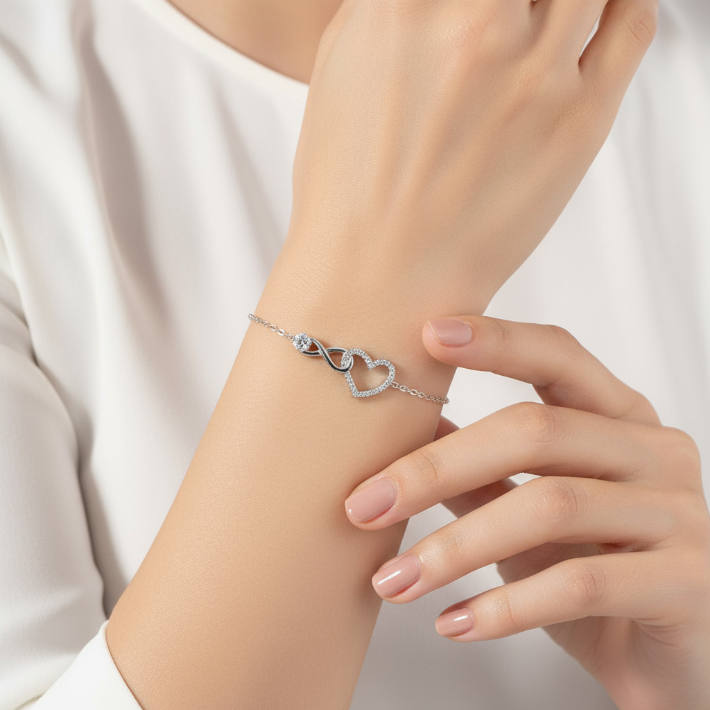 To my Daughter bracelet - Infinity heart - Gold