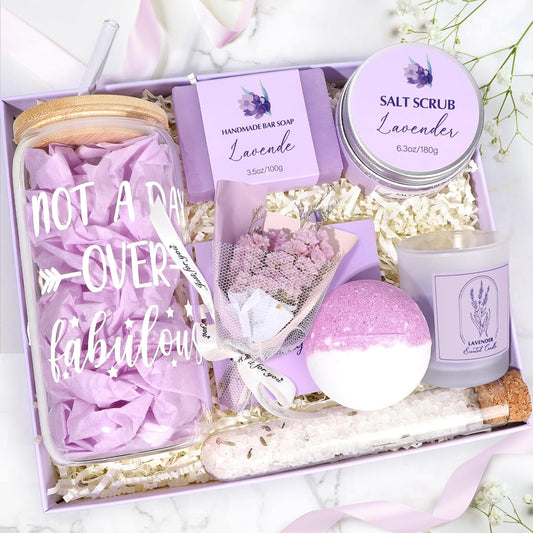 Lavender Spa Gift Basket – Perfect for Mom, Wife & Friends | Birthdays, Mother’s Day & Self Care