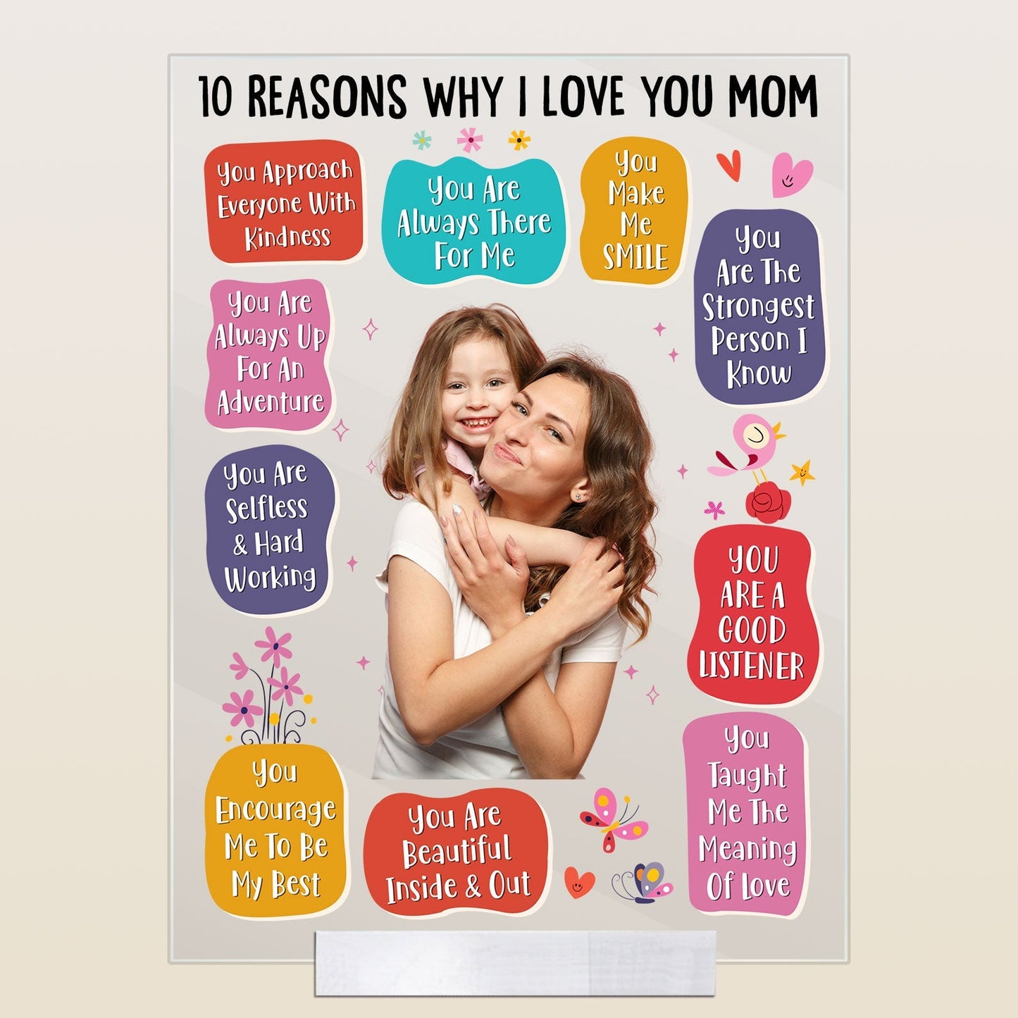 10 Reasons Why I Love You Mom - Personalized Acrylic Photo Plaque