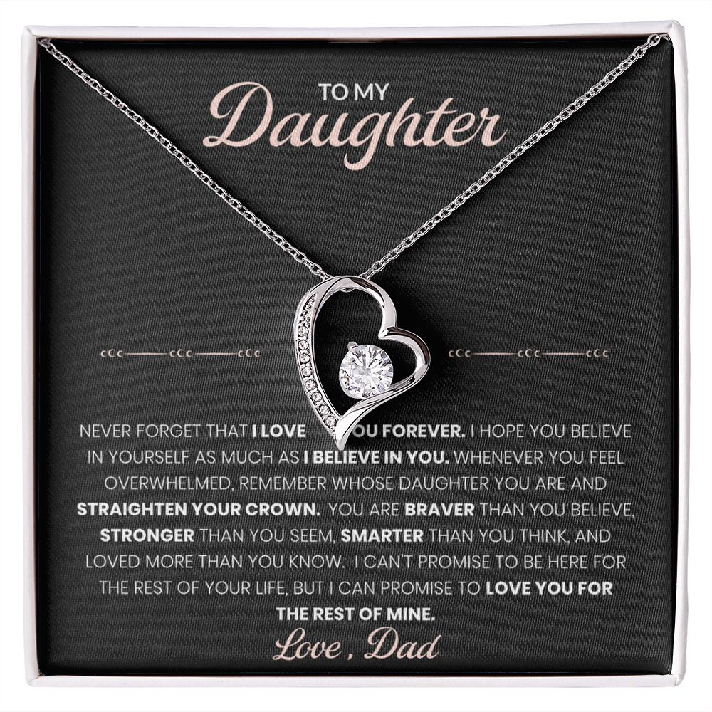 To My Daughter – Forever Love Knot Necklace
