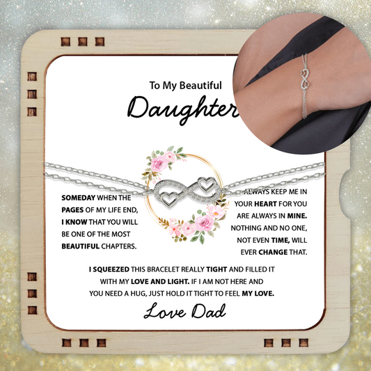 To my Daughter - Love hearts bracelet