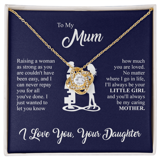 To my Loved Mother - Knot Necklace - Gold
