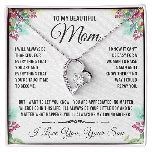 To My Special Mom - Heart Necklace