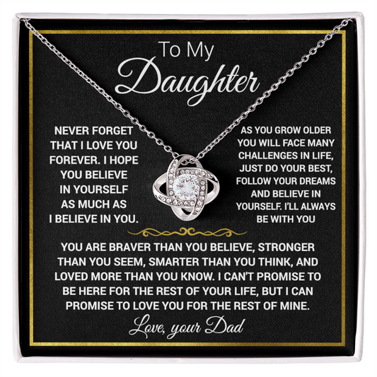 To my Daughter - Knot necklace