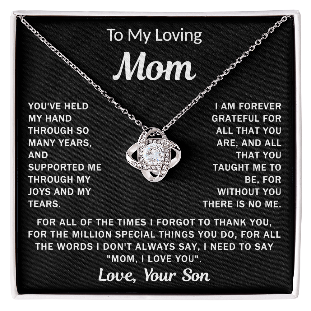 To My Loving Mom - Knot Necklace