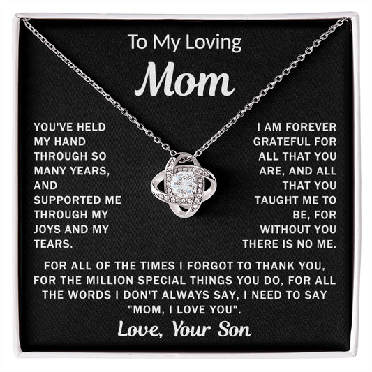 To My Loving Mom - Knot Necklace