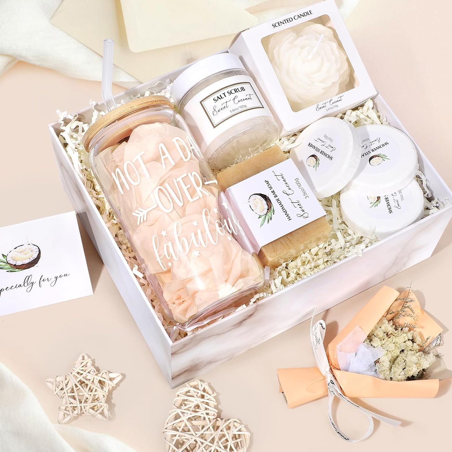 Sweet Coconut Spa Gift Set – Birthday Present for Mom, Wife & Friends