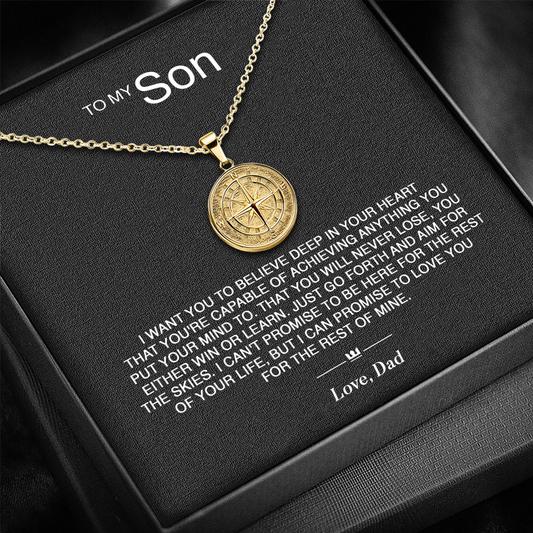 To my Son / Grandson - Always go forth and aim for the skies - Gold