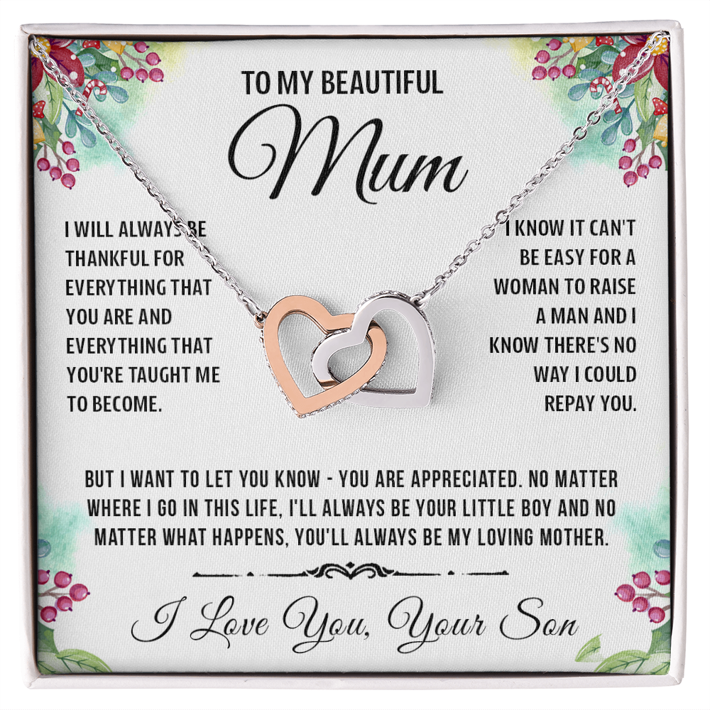 To My Special Mum - Linked Heart Necklace