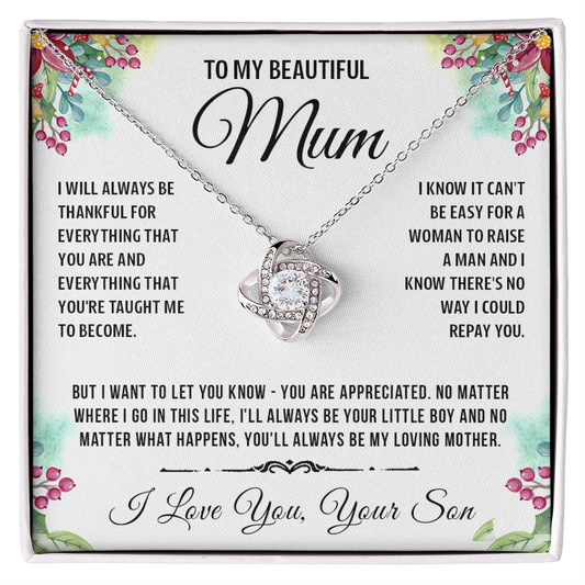 To My Special Mum - Knot Necklace