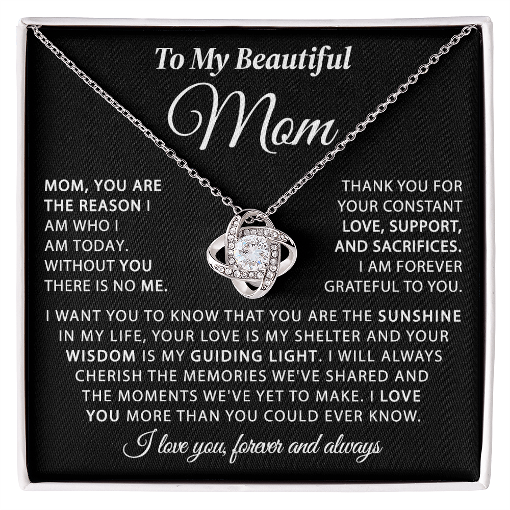 To My Mom - The Sunshine in My Life - Knot Necklace