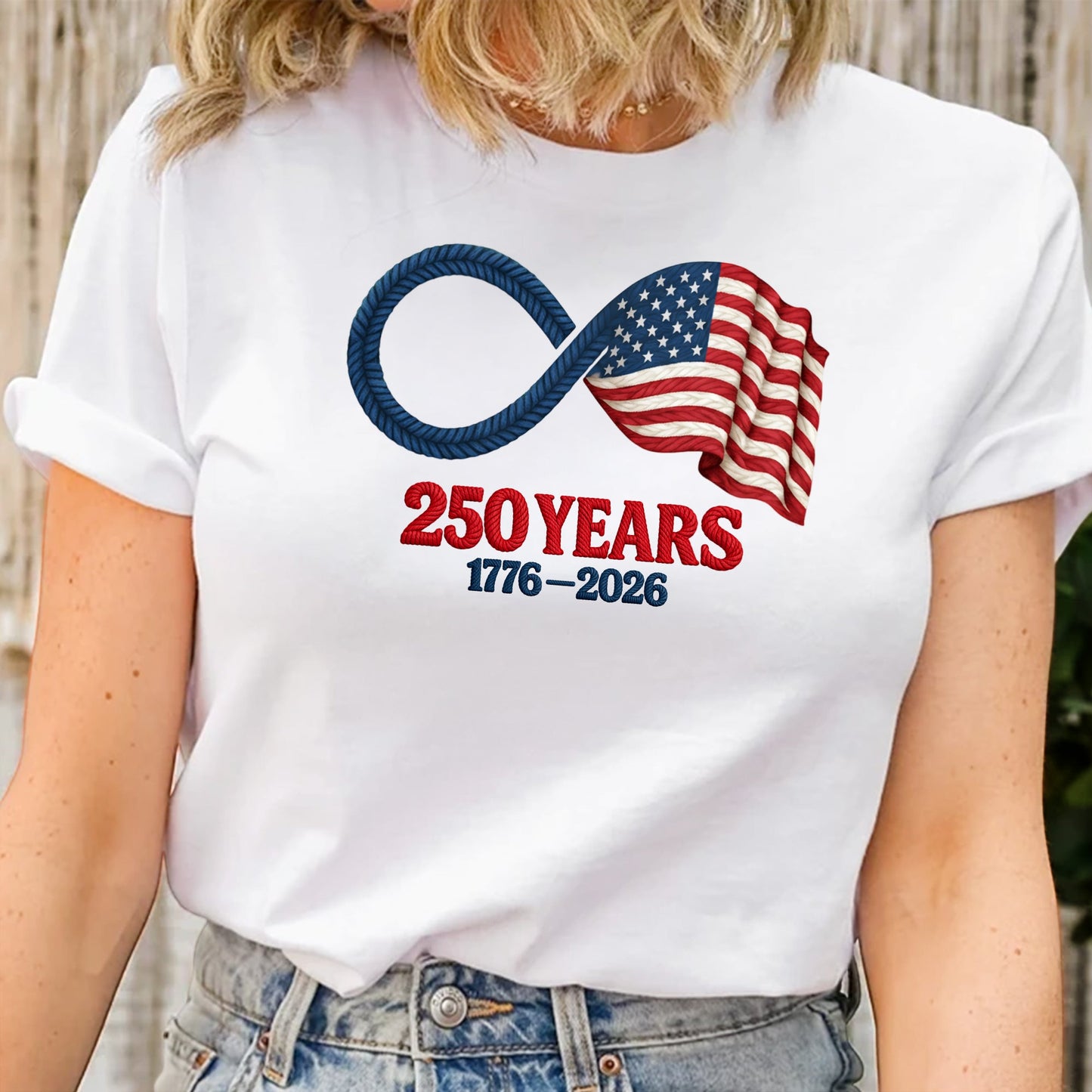 250 Years Faux Yarn Pattern - Shirt