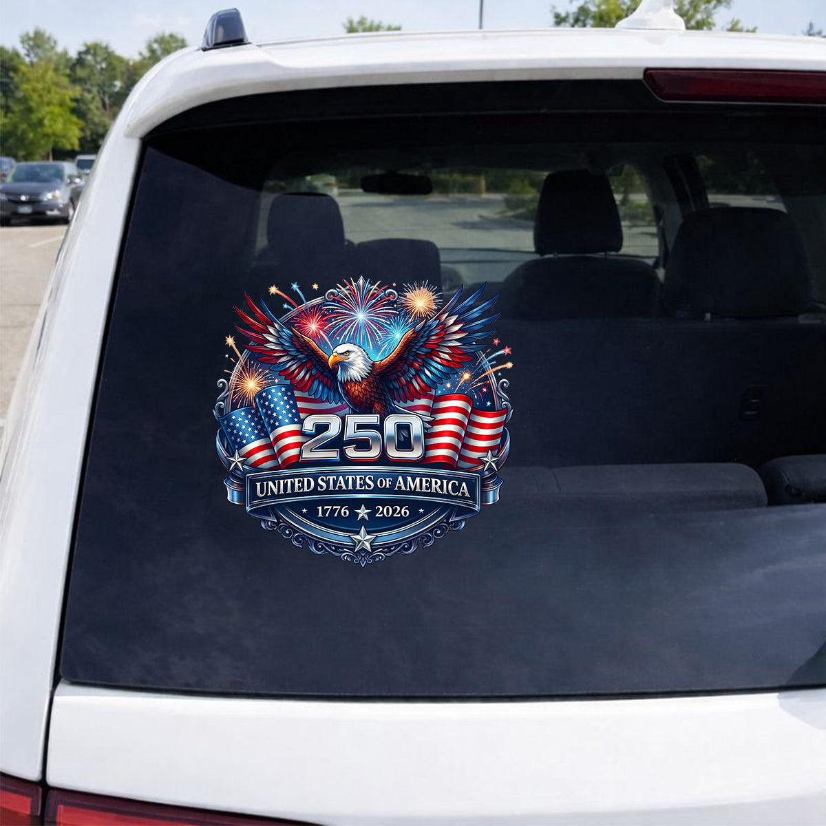 250 Years Anniversary Eagle & Fireworks - Decal