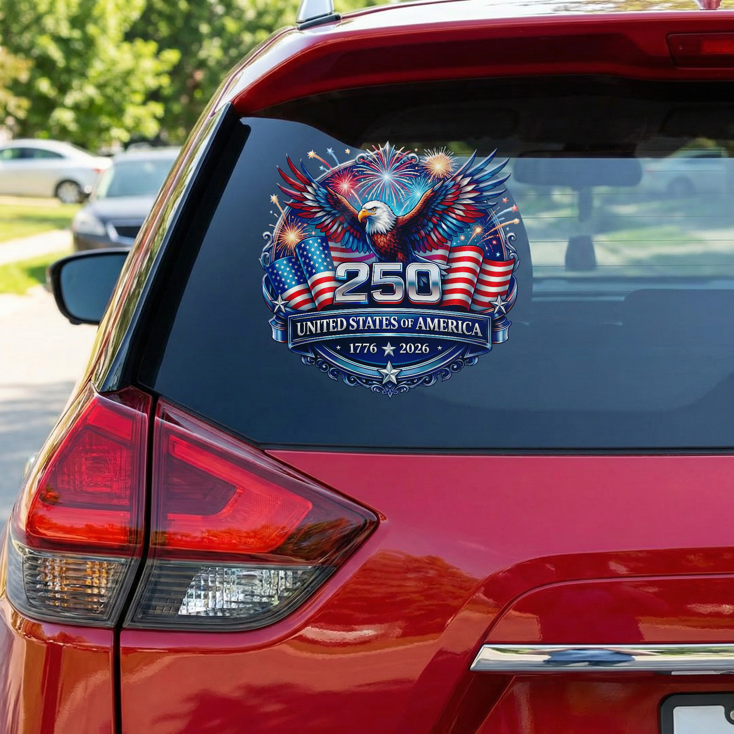 250 Years Anniversary Eagle & Fireworks - Decal