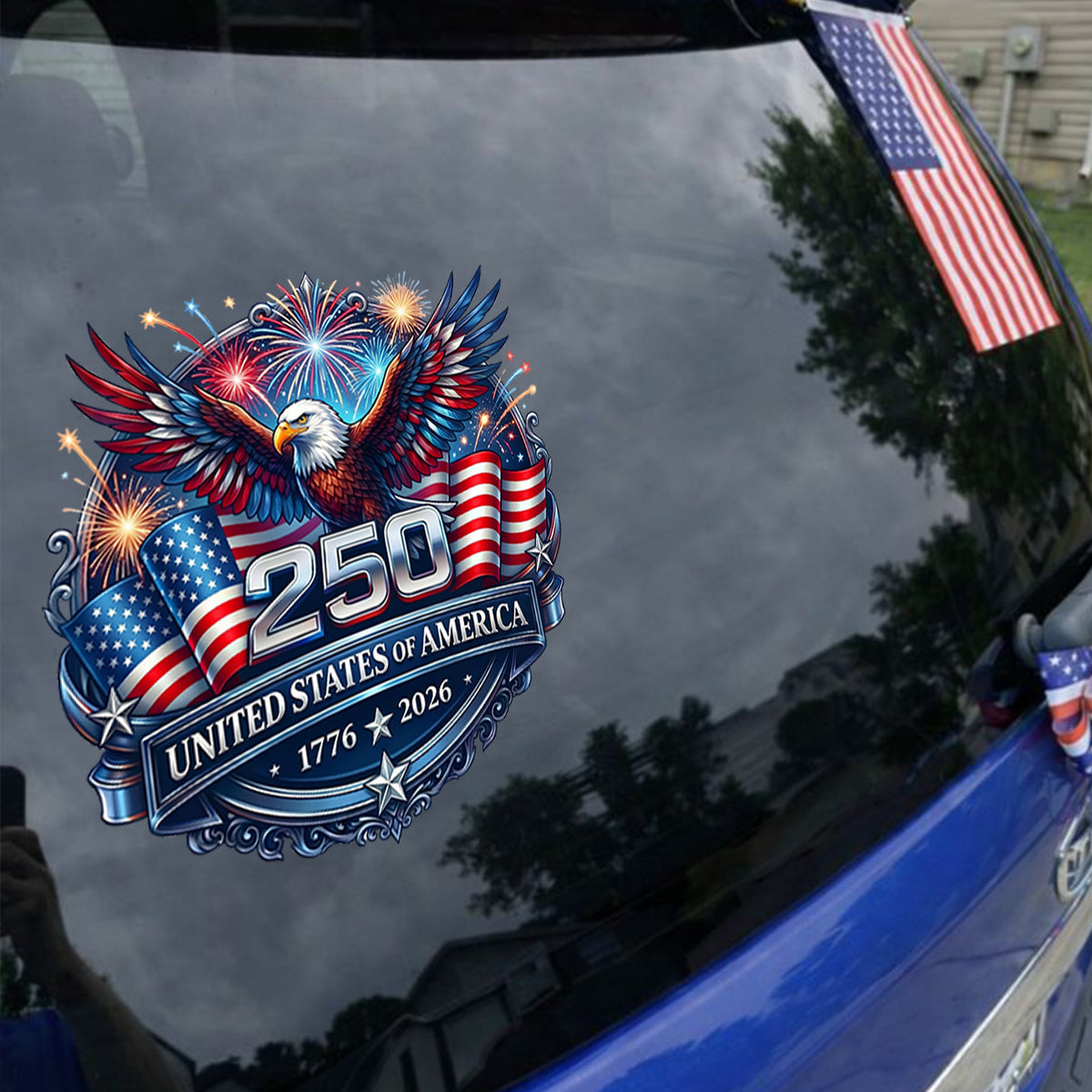 250 Years Anniversary Eagle & Fireworks - Decal