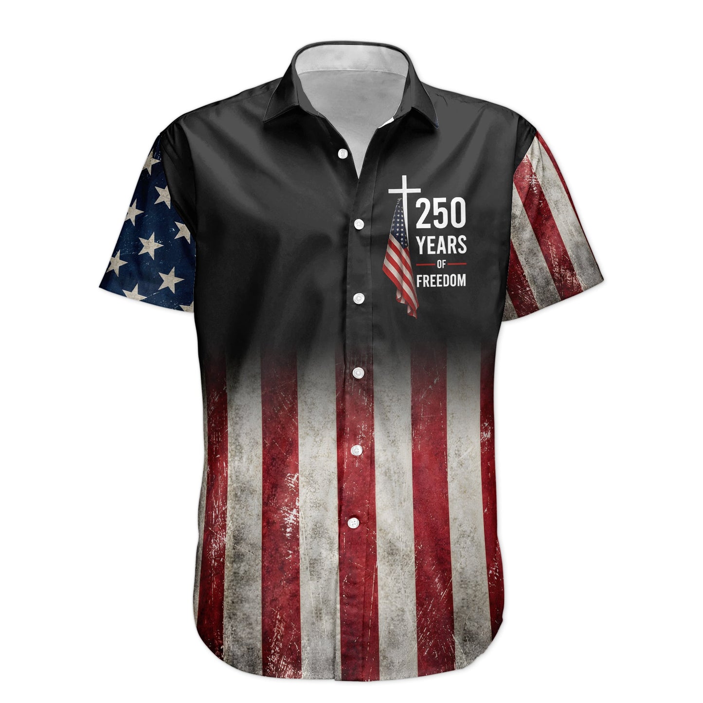 250 Years American Flag - Hawaiian Shirt