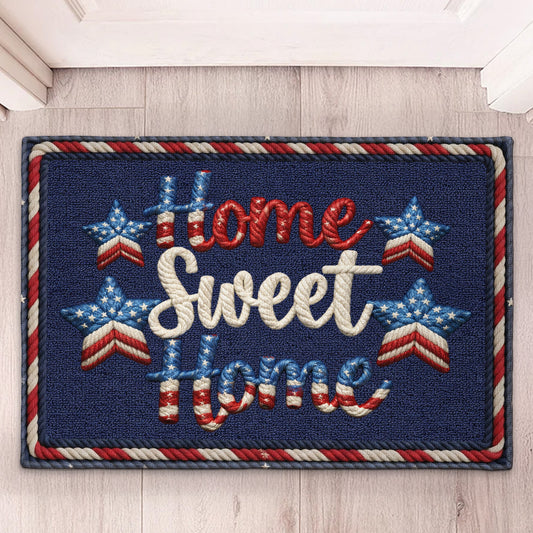 250 Years Home Sweet Home Minimalist Welcome Faux Yarn Pattern - Personalized Doormat