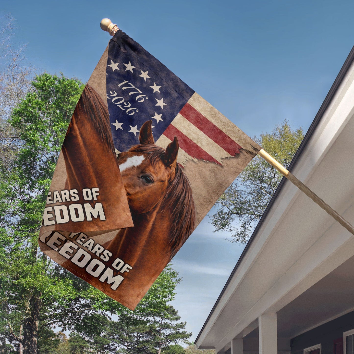 250 Years Horse American - Flag