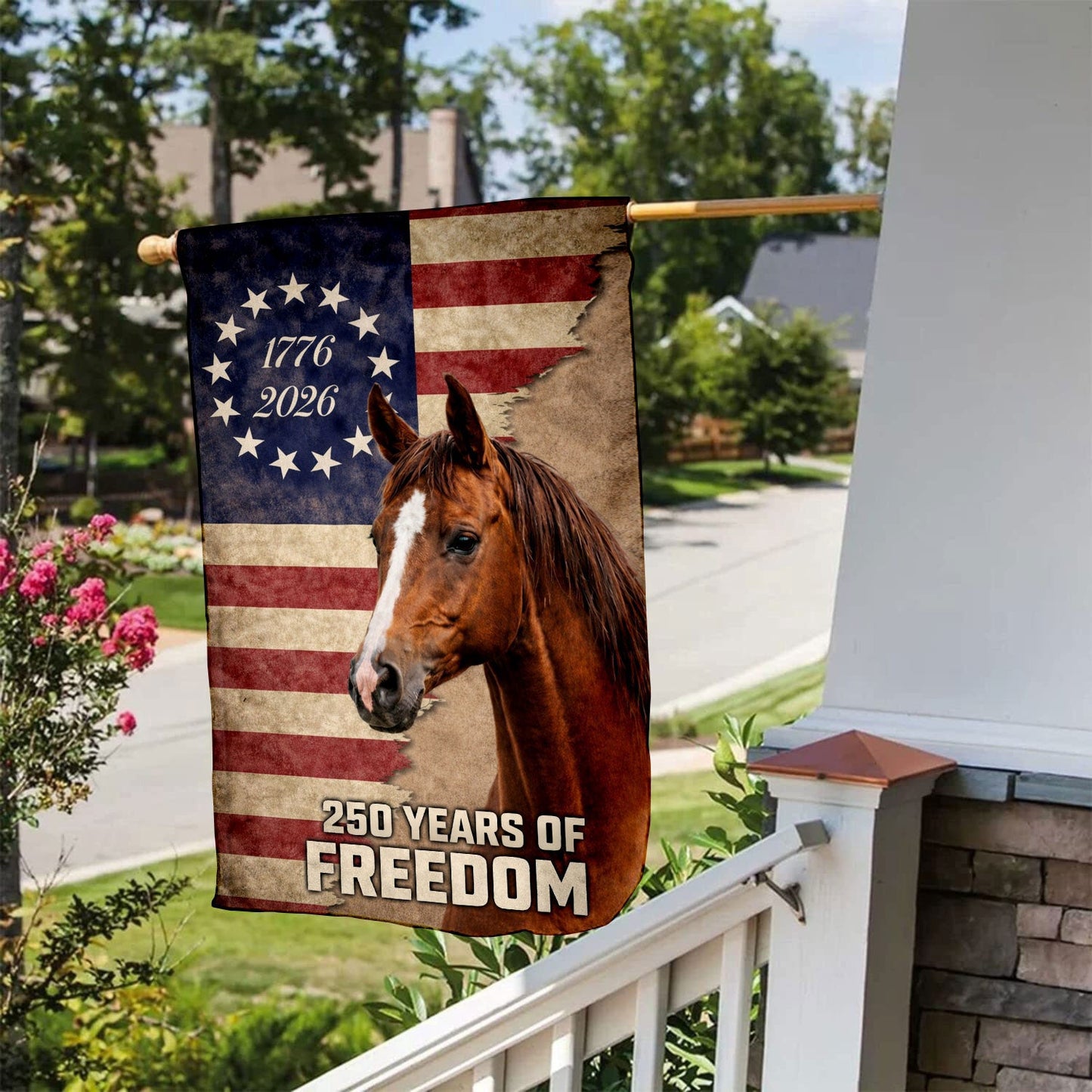 250 Years Horse American - Flag