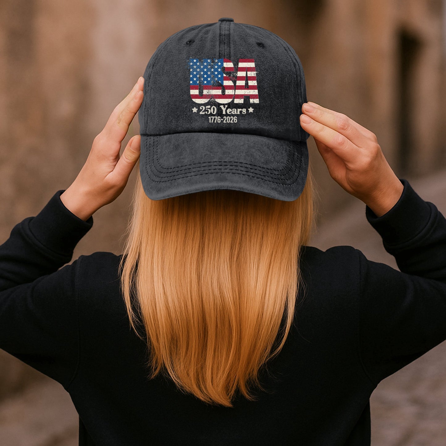 250 Years Of Freedome Since 1776 - Distressed Denim Cap