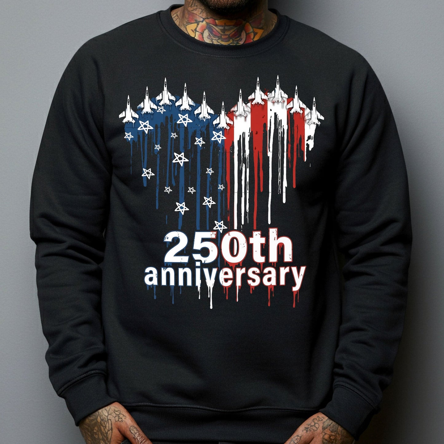 250th Anniversary Jet Fighter Heart USA - Shirt