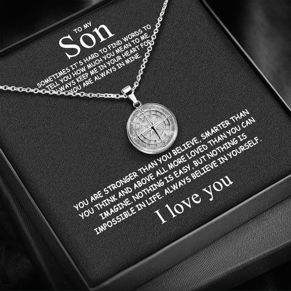 To my Son - Compass - Gold