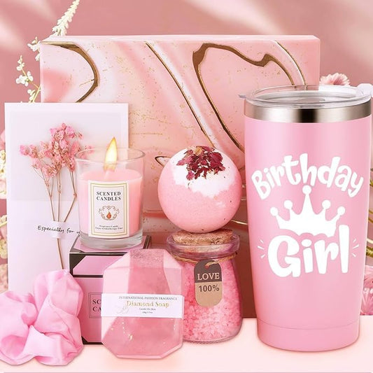 Personalized Spa Gift Basket – Cute Birthday Present for Girlfriend & Tween Girls (15th - 30th)