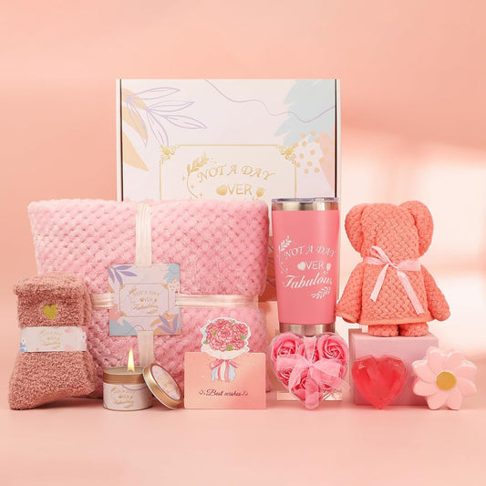 Spa Gift Basket – Perfect Get Well & Holiday Present for Mom, Wife & Friends (Relaxation Bath Set)
