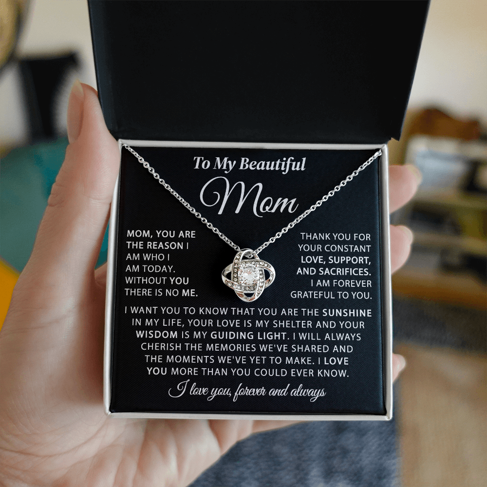 To My Mom - The Sunshine in My Life - Knot Necklace