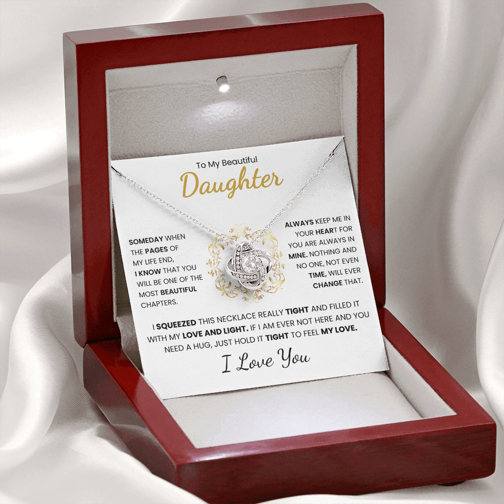 To my Daughter - Love Knot Necklace