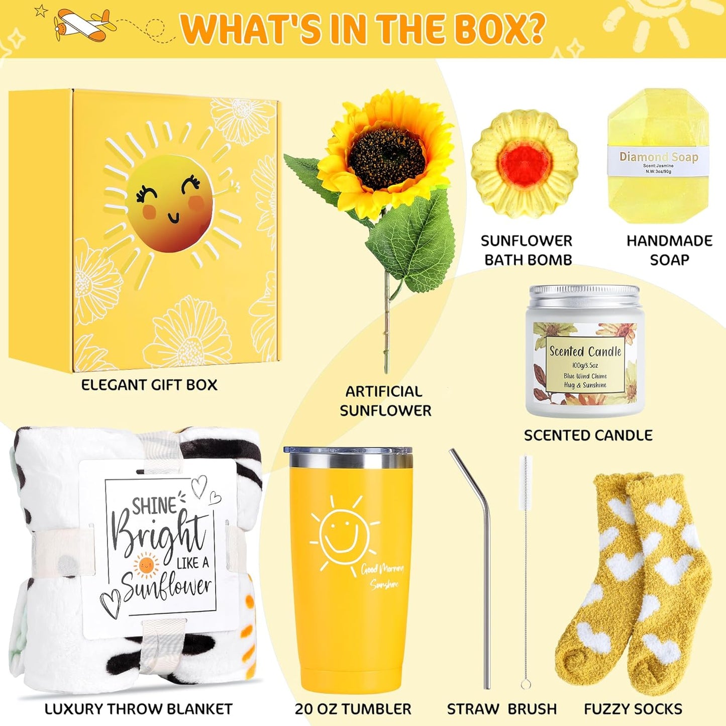 Sunshine Spa Gift Set – Perfect Birthday & Get Well Present for Mom & Friends