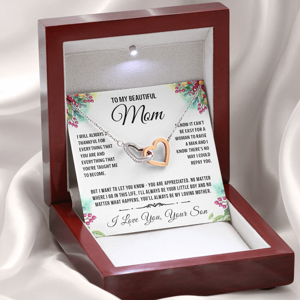 To My Special Mom - Linked Heart Necklace