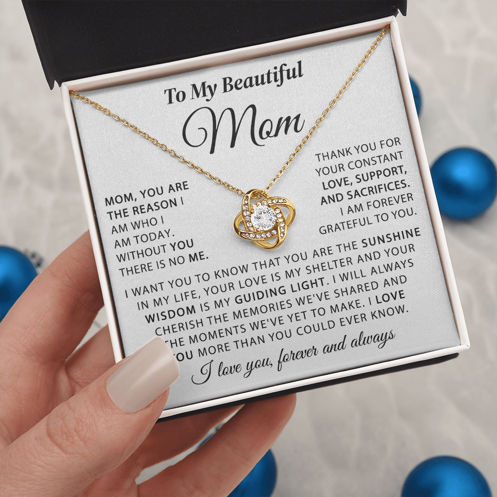 To My Beautiful Mom - The Sunshine in My Life - Knot Necklace