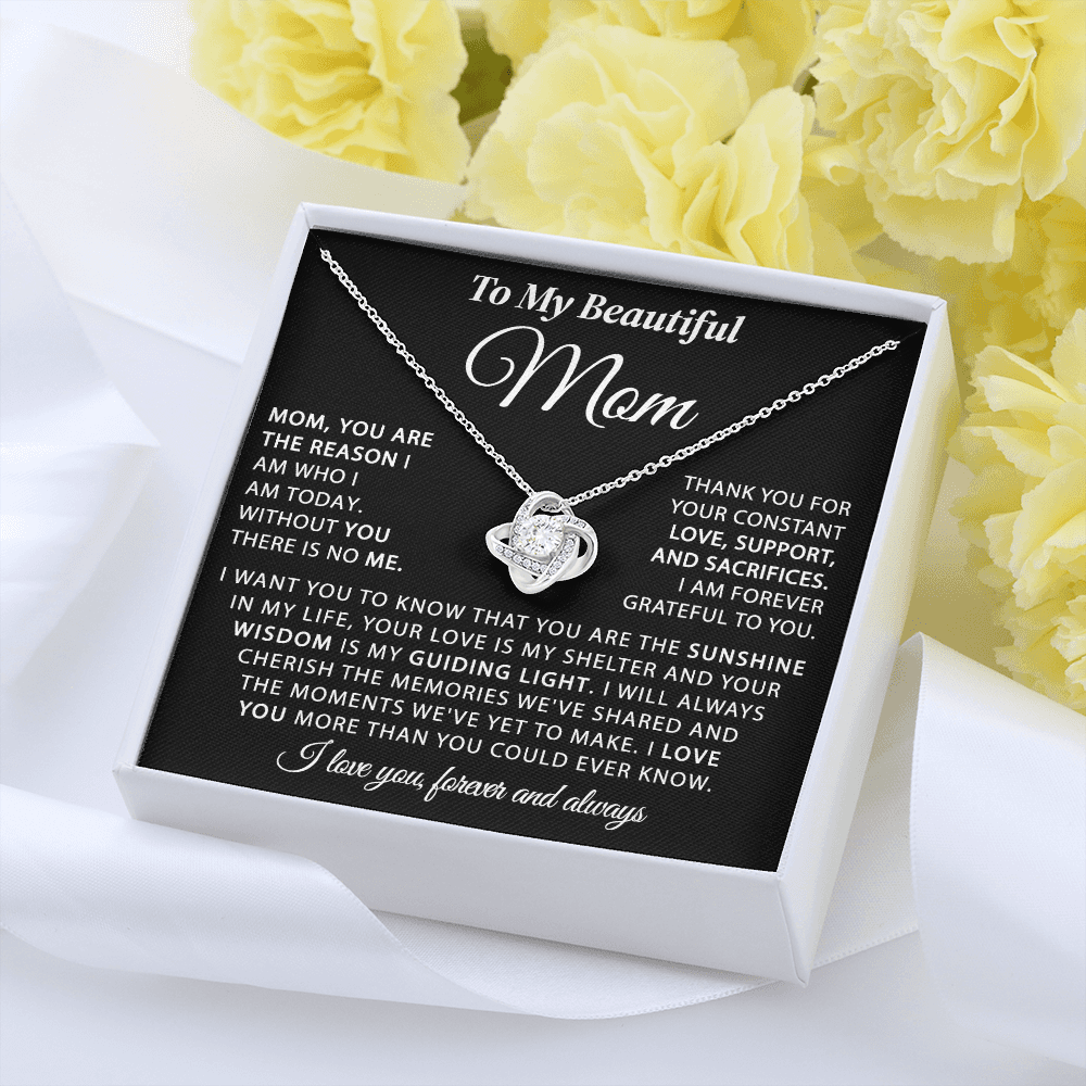 To My Mom - The Sunshine in My Life - Knot Necklace