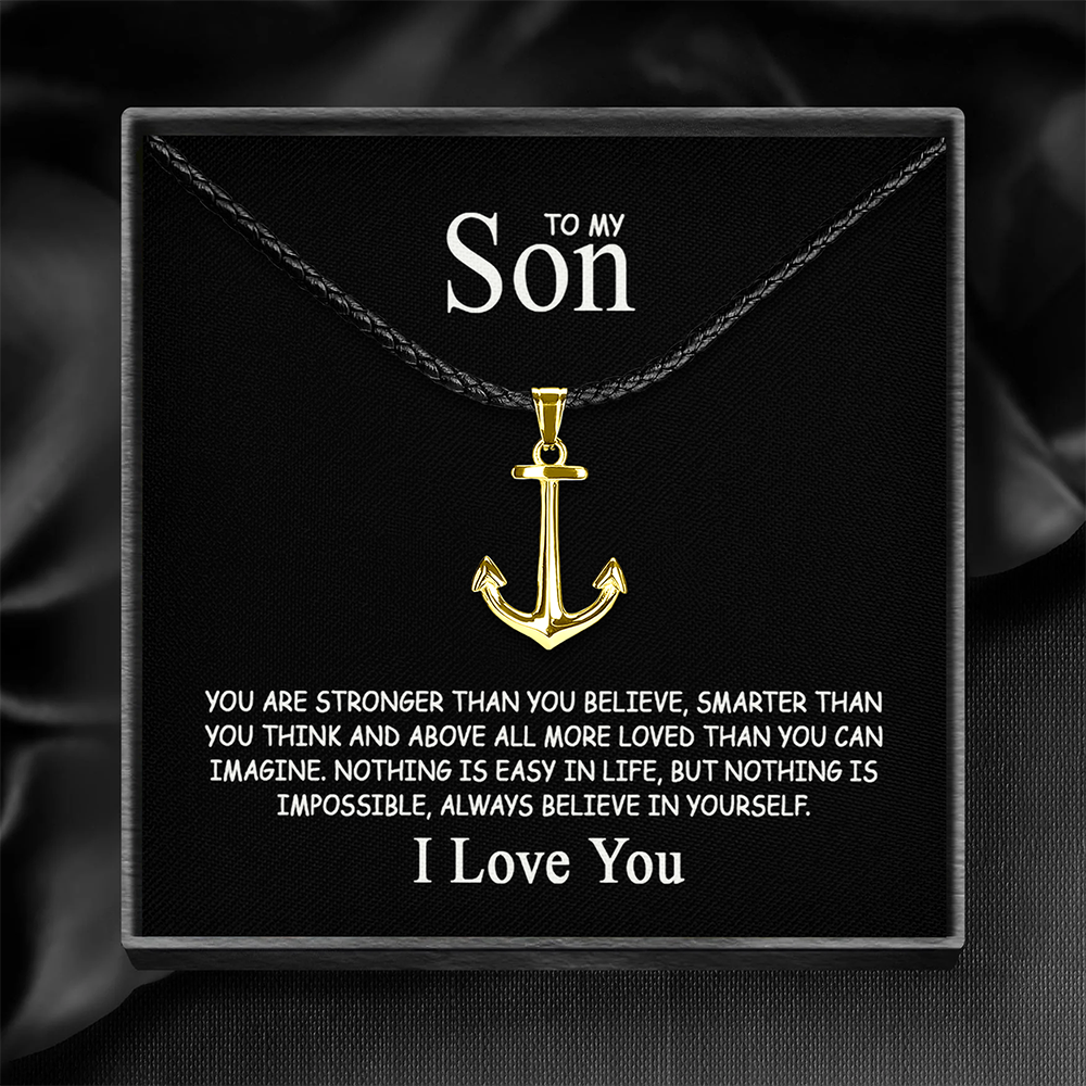 To my Son - Anchor pendant