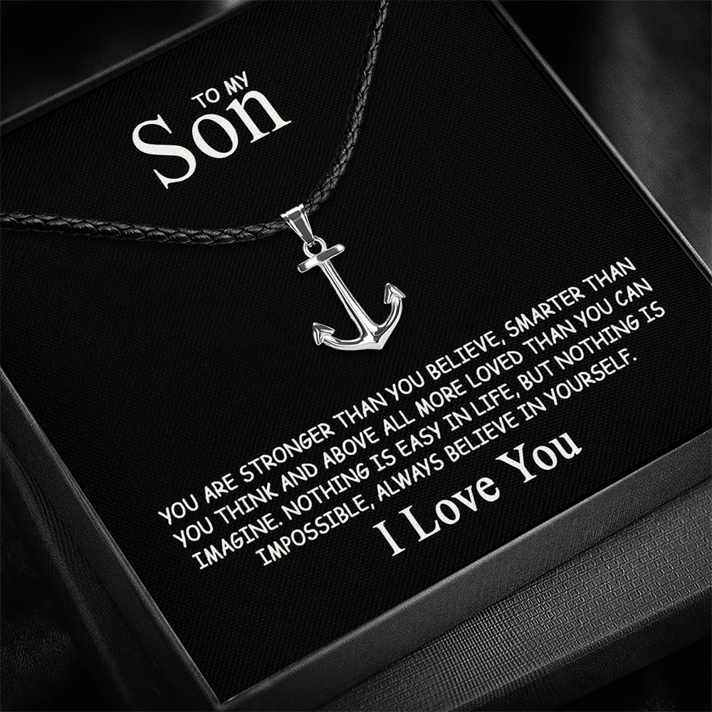 To my Son - Anchor pendant
