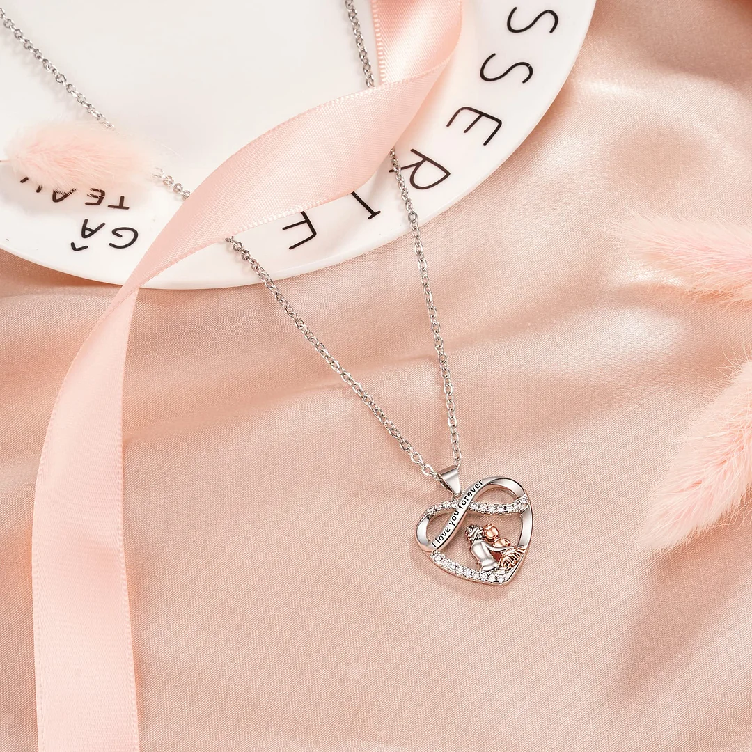 To My Daughter - You Will Always Have Me at your Side - Heart Necklace