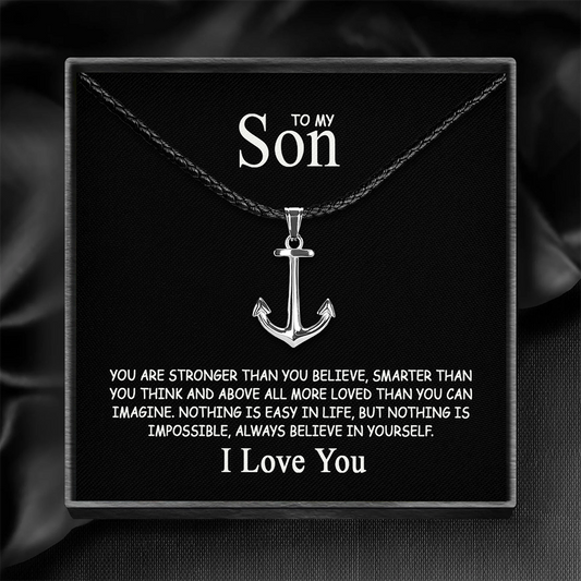 To my Son - Anchor pendant