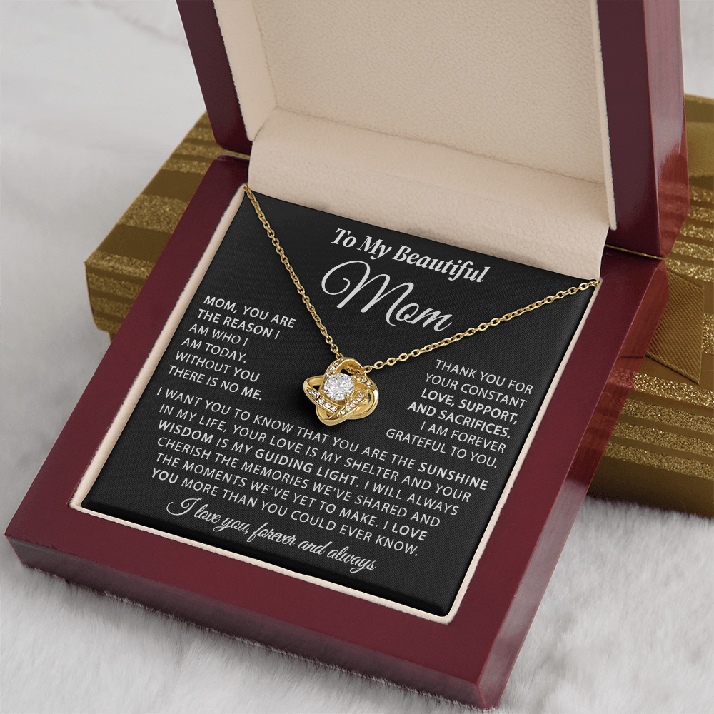 To My Mom - The Sunshine in My Life - Knot Necklace