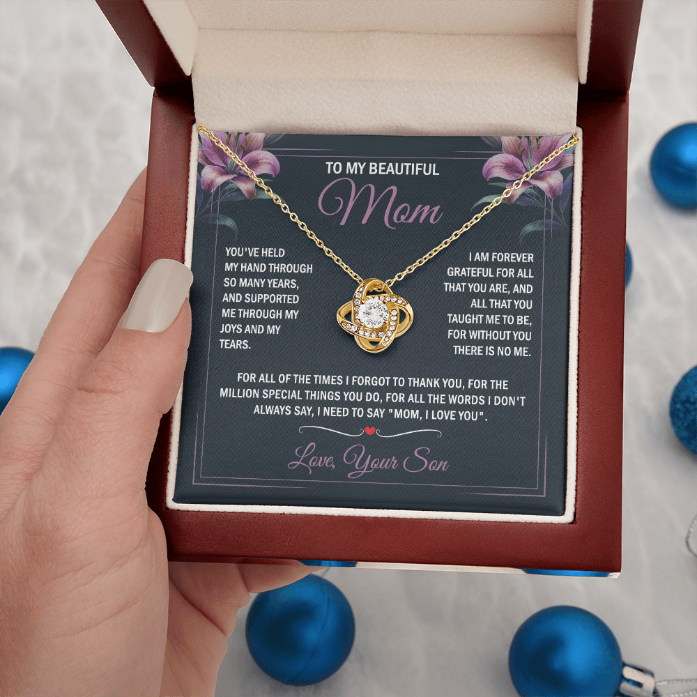 To My Mom - Joy & Tears - Knot Necklace
