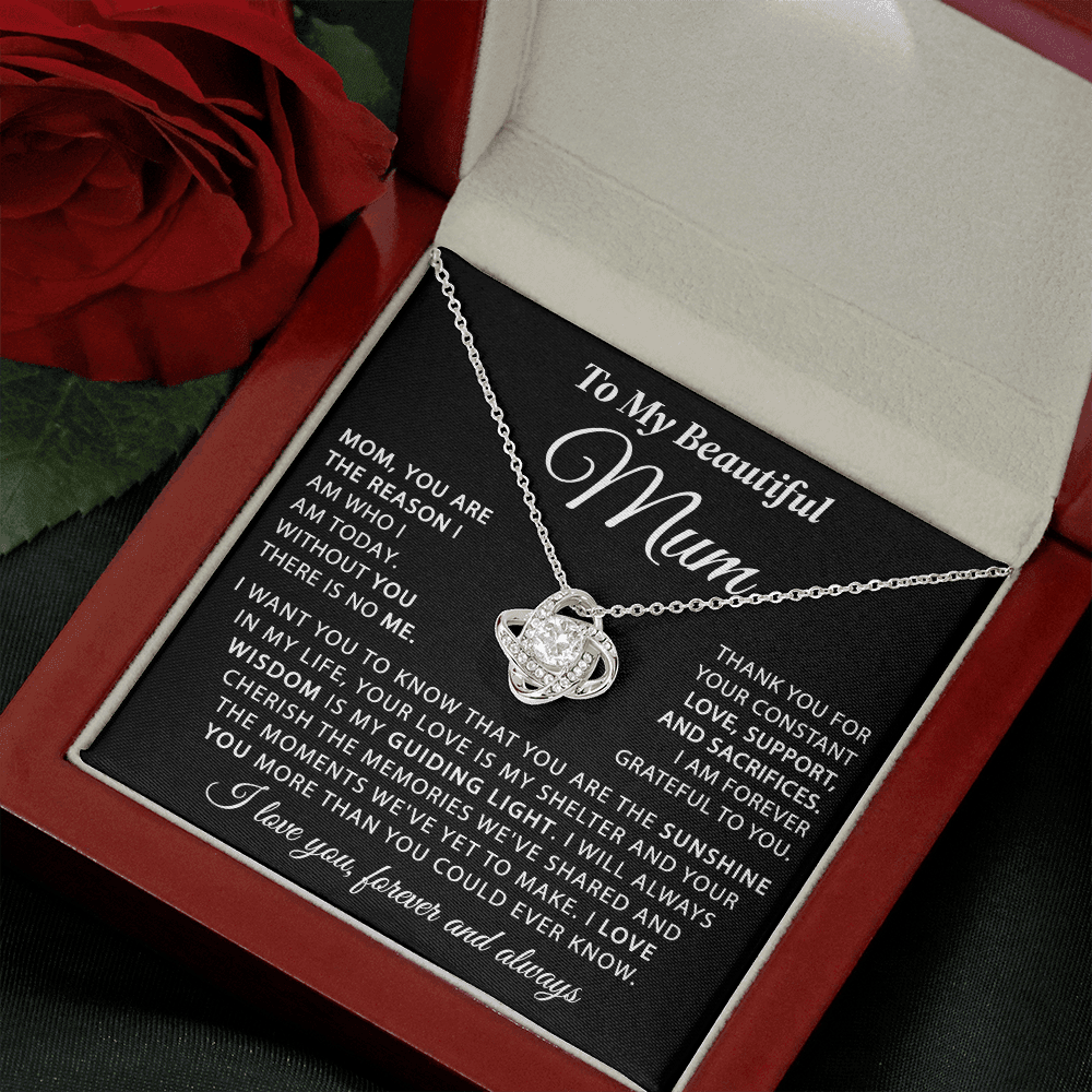 To My Mum - The Sunshine in My Life - Knot Necklace