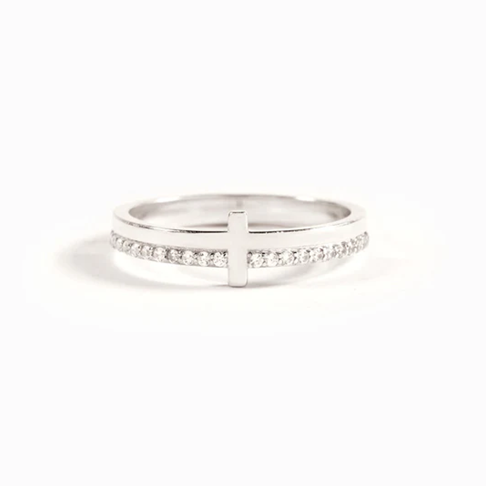 Dear Daughter - Never Quit Golden Cross Ring