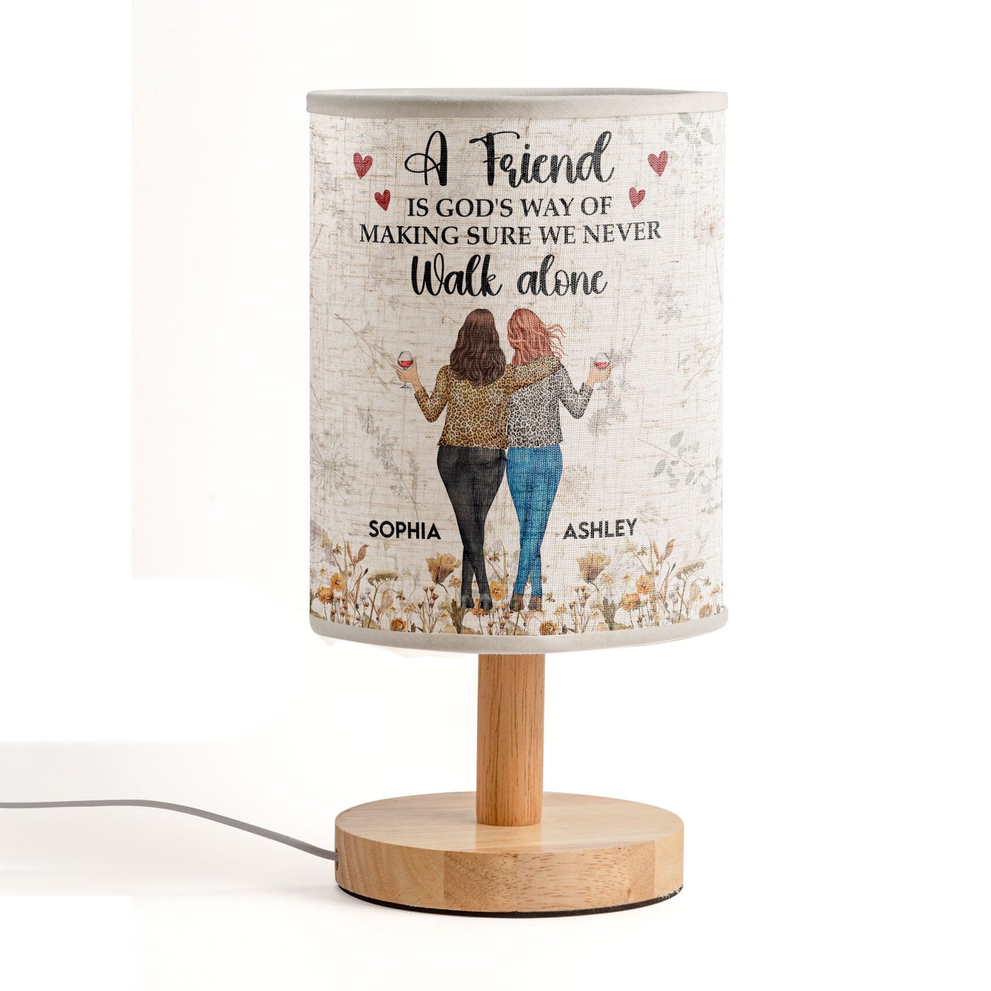 A Friend Is God's Way - Personalized Fabric Lamp