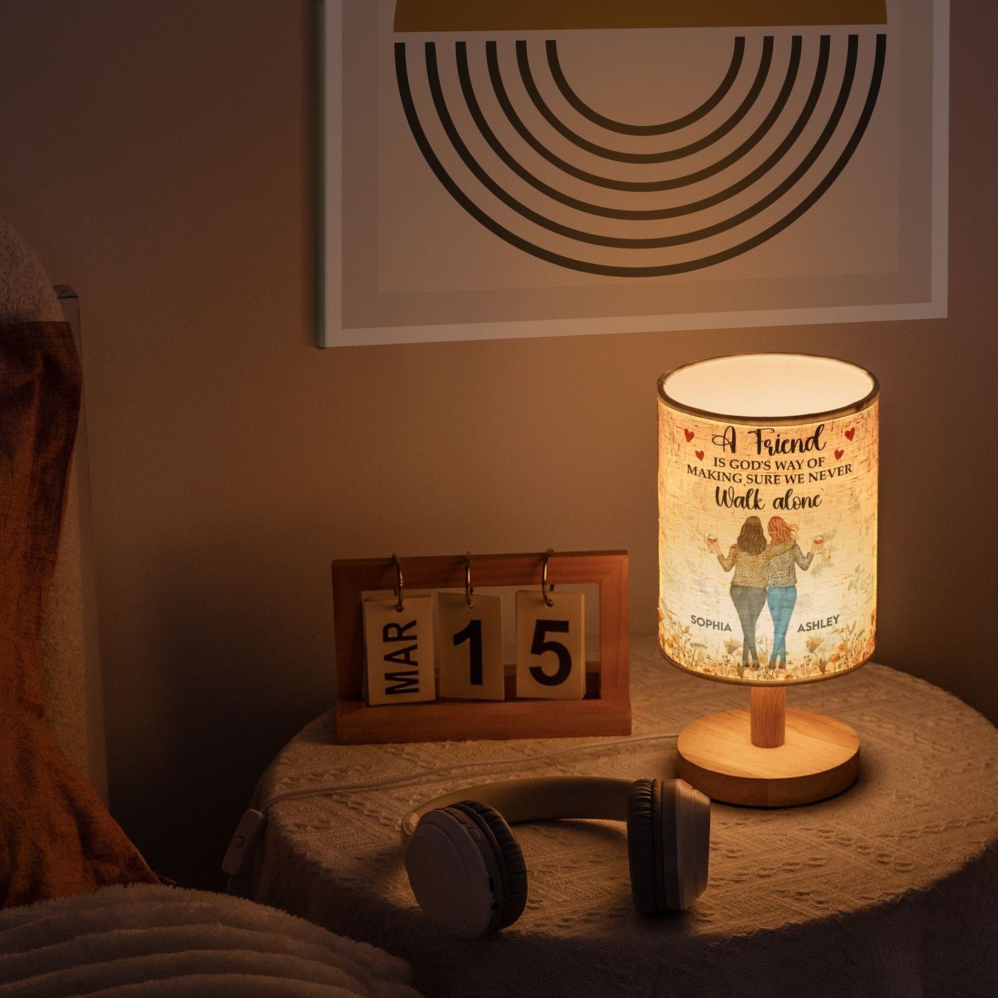 A Friend Is God's Way - Personalized Fabric Lamp