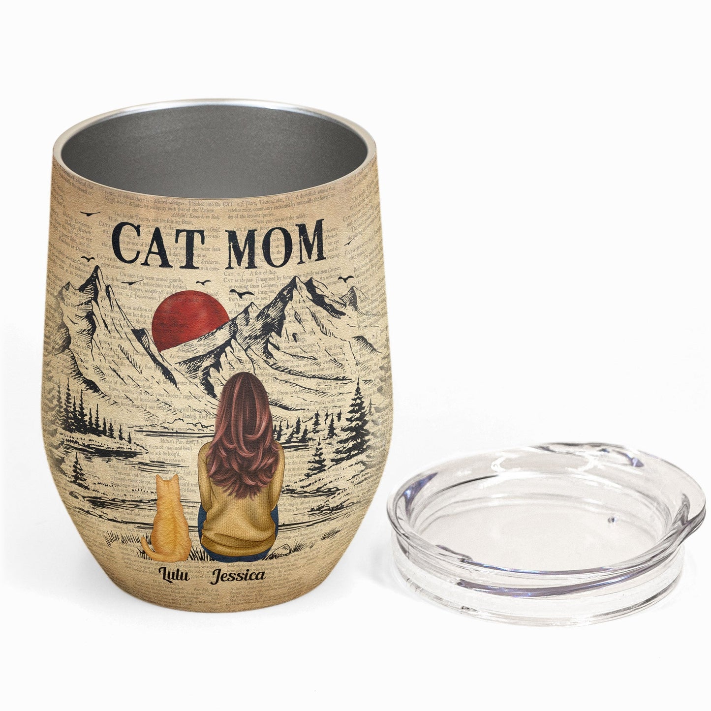 A Girl And Her Cats Unbreakable Bond - Personalized Wine Tumbler