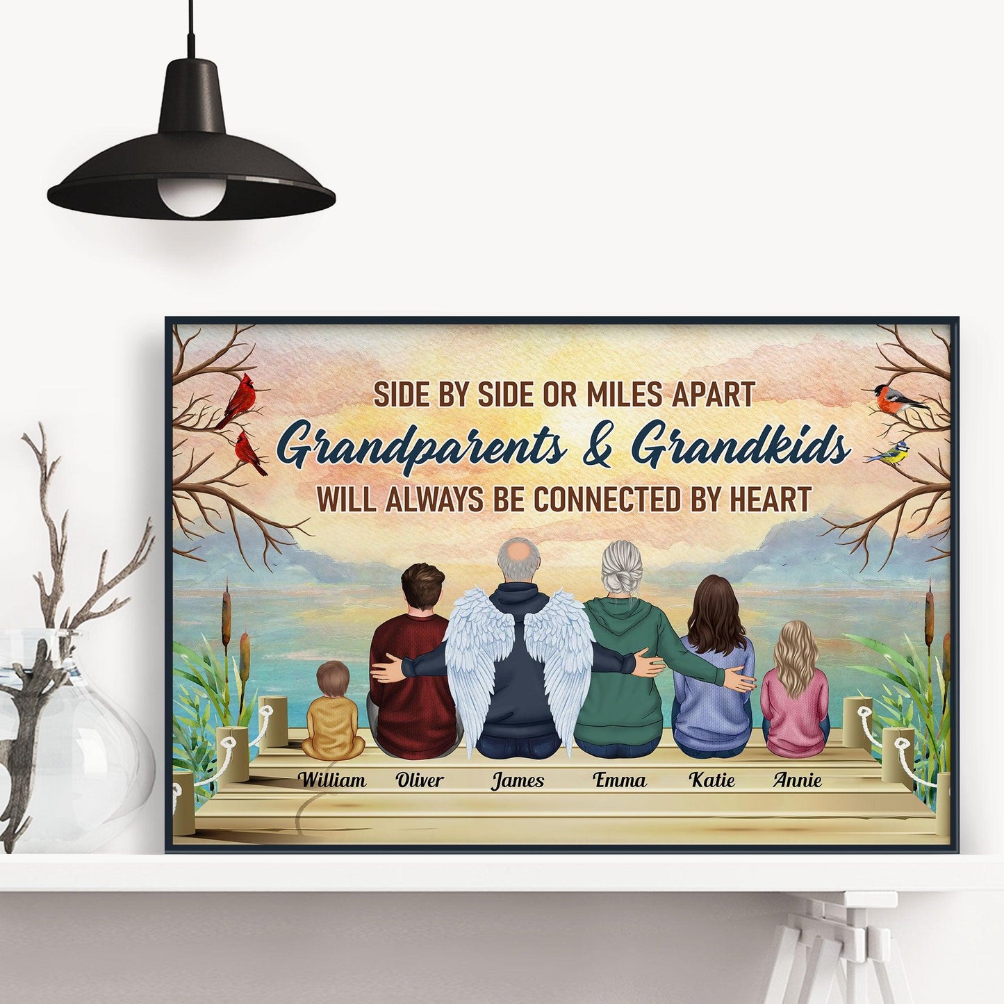 A Grandparent A Best Friends - Personalized Poster/Wrapped Canvas