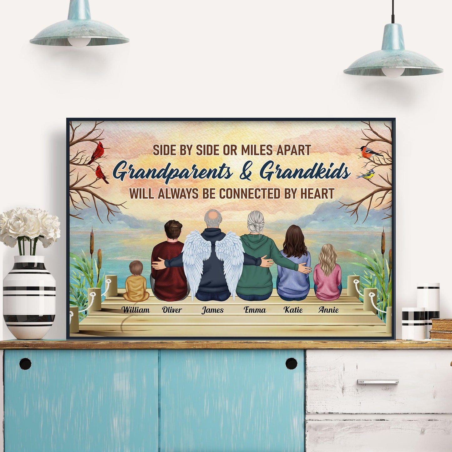 A Grandparent A Best Friends - Personalized Poster/Wrapped Canvas