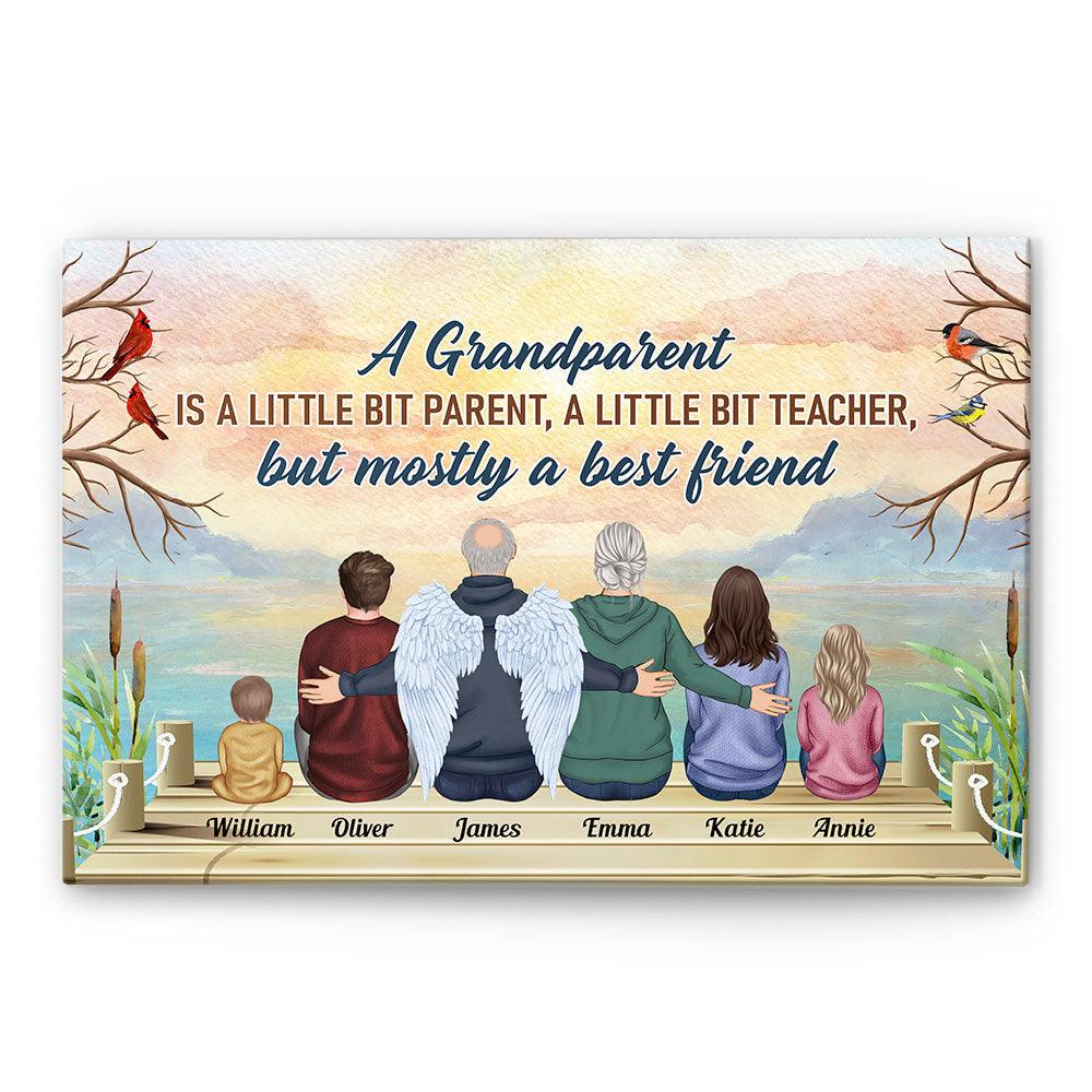 A Grandparent A Best Friends - Personalized Poster/Wrapped Canvas
