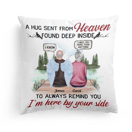 A Hug From Heaven - Personalized Memory Pillow (Insert Included) - Memorial Gift For Family Members