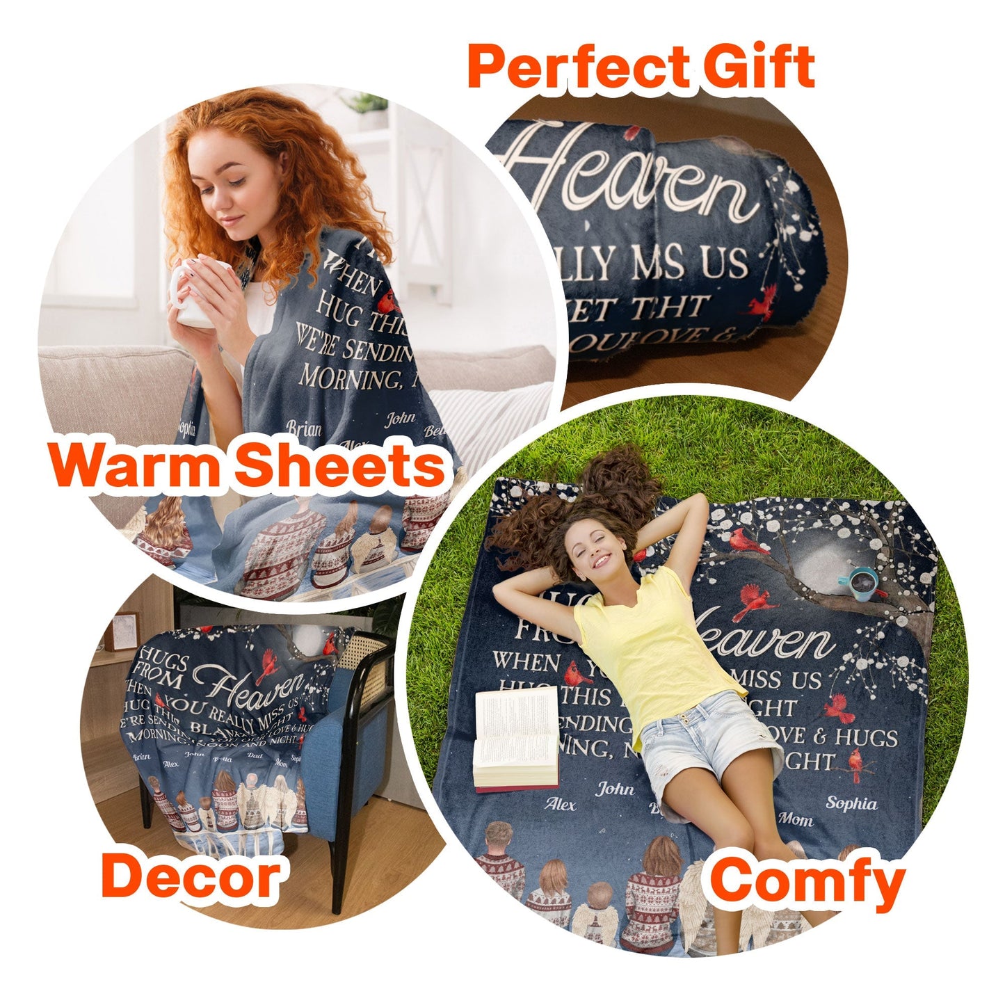 A Hug From Heaven Ver 2 - Personalized Memory Blanket